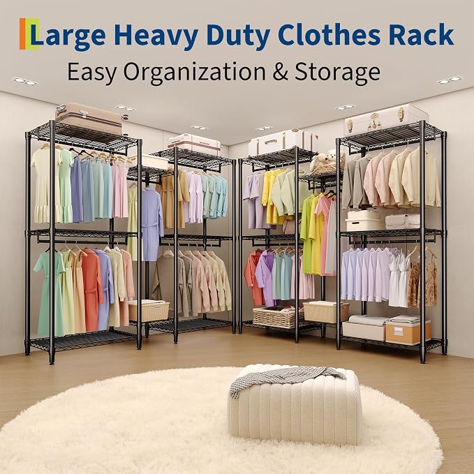 Portable Clothing Rack for Haning Clothes, Freestanding Garment Rack - Image 6
