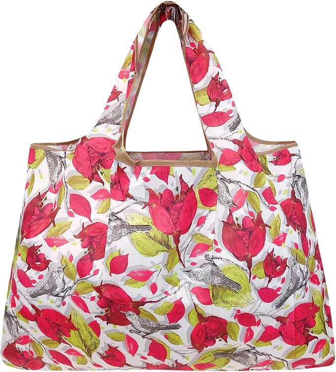 allydrew Large Foldable Tote Nylon Reusable Grocery Bag - Image 3