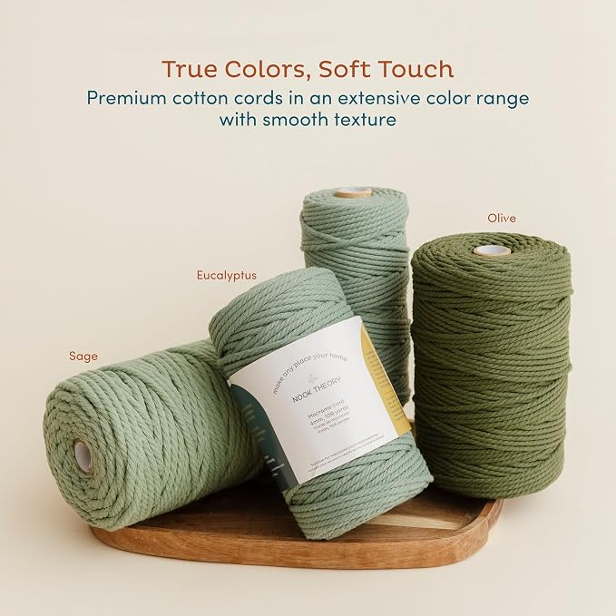 Nook Theory Macrame Cord - 5mm 109 Yards Cotton Rope - Image 6