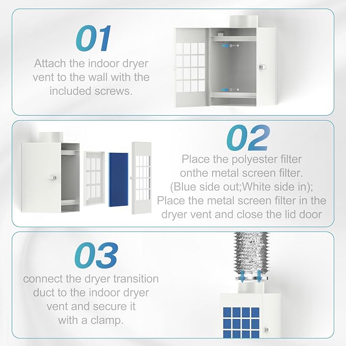 Indoor Dryer Vent Kit, Dryer Vent Box - Image 4