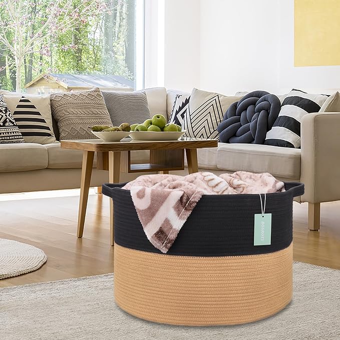 Extra Large Blanket Basket 87L, Laundry Hamper, Baby Nursery Hamper - Image 6