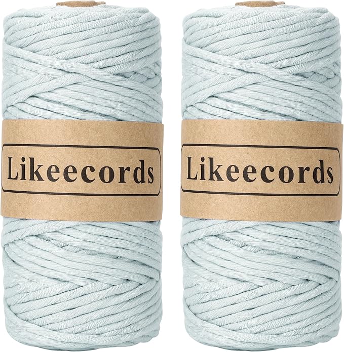2 Skeins of 4mm X 80m Single Strand Macrame Cord Handmade Decorations Softer by Likeecords