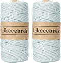 2 Skeins of 4mm X 80m Single Strand Macrame Cord Handmade Decorations Softer by Likeecords