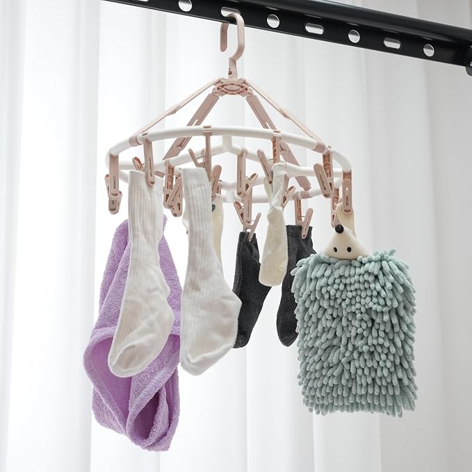 Clothes Drying Racks Foldable Clip Hangers Drip Hanger Plastic - Image 6
