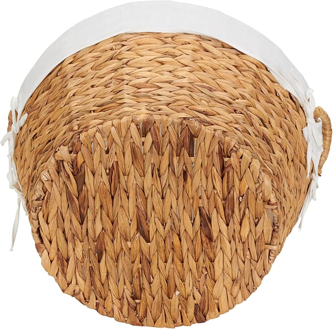 Household Essentials Round Wicker Laundry Basket - Image 6