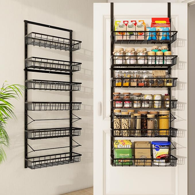 Over The Door Pantry Organizer, Pantry Storage and Organization, 6-Tier by Mefirt