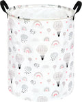 Hot Ait Balloon Print Round Laundry Hamper Storage Basket Bins Clothes Nursery by VAIVUSTO