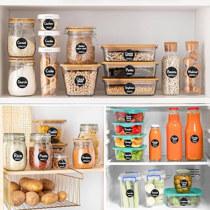 Segarty Chalkboard Labels, Waterproof Black Label Stickers - Image 6
