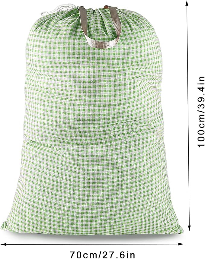 Extra Large Laundry Bag with Drawstring and Handle, Heavy Duty Travel Dirty - Image 2