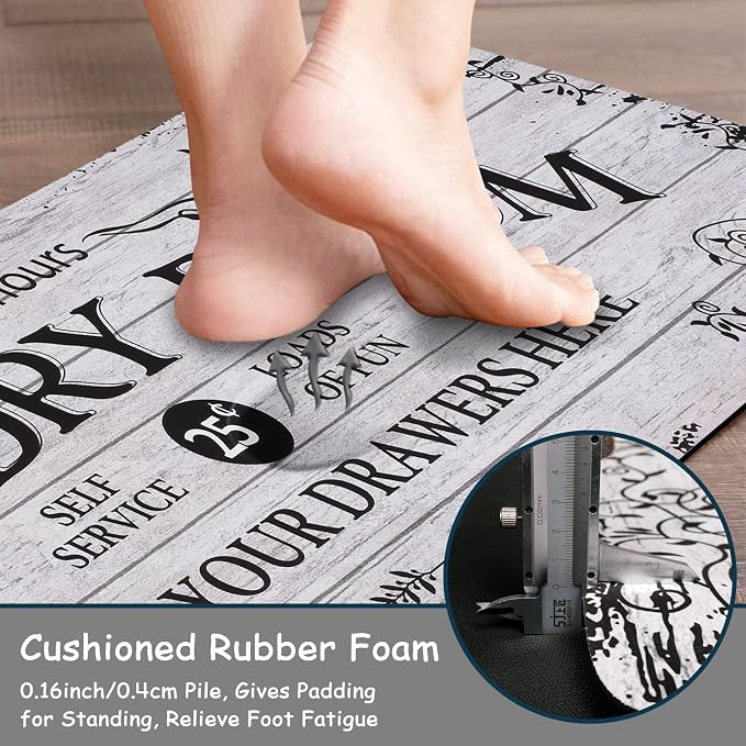 Lahome Remi Farmhouse Laundry Room Rug Runner 20"x59" Laundry Rugs and Mats - Image 5