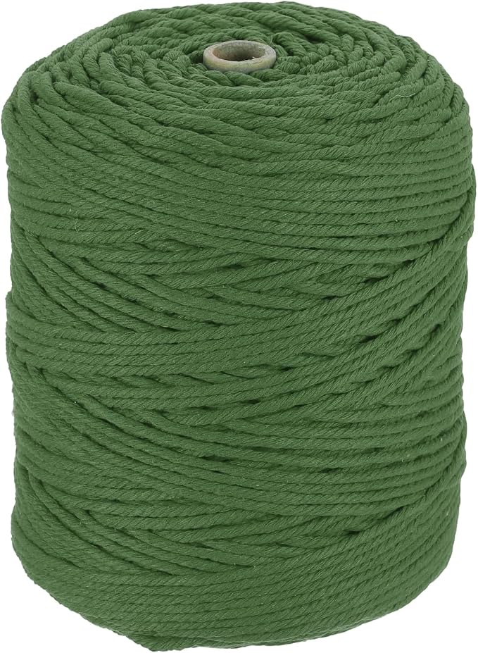 HARFINGTON Natural Macrame Cord 3mm x 328 Yards 4 Strand Twisted Cotton Macrame by HARFINGTON