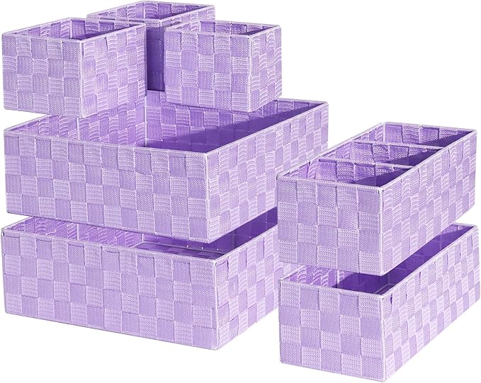 Drawer Organizer, Cube Baskets for Storage Shelves, Handmade Small Woven Basket by ORGMASTER