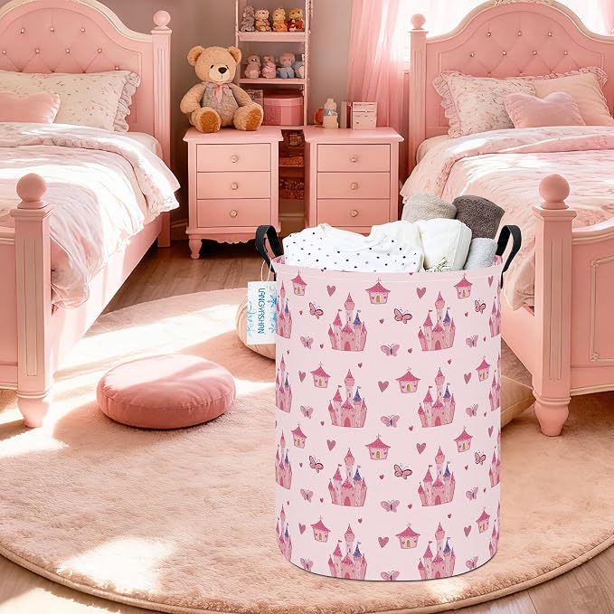LANGYASHAN Laundry Basket Canvas Fabric Collapsible Organizer Basket - Image 5