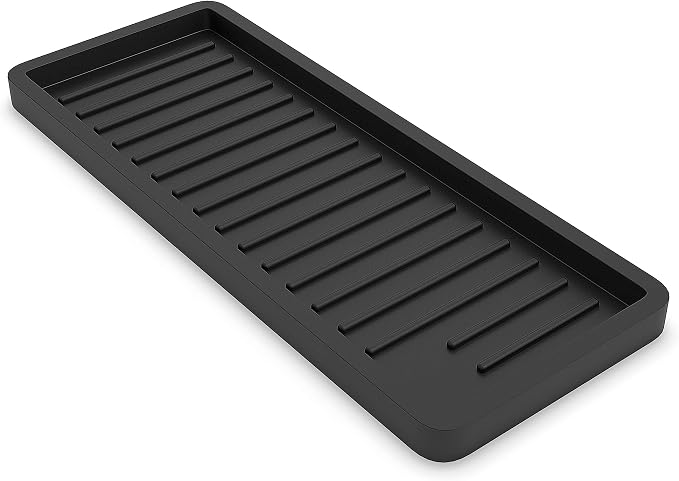 ZAPPOWARE Silicone Kitchen Sink Caddy Sponge Holder 12"x4.7", Soap Tray by ZAPPOWARE