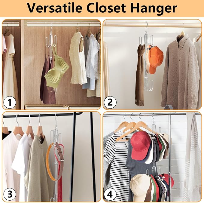Hat Hangers for Closet, 1 Pack Stainless Steel Hat Organizer, Hat Racks for - Image 5