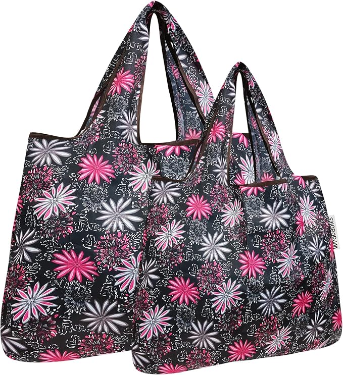 allydrew Large Foldable Tote Nylon Reusable Grocery Bag by allydrew