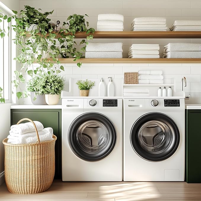 Kaboon Washer Dryer Countertop 2 Tier 58 inches Wide, Laundry Shelf Topper - Image 5