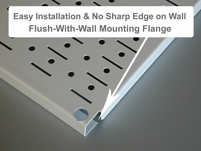 Pegboard Rack Wall Control Home & Garage Tool Storage & Organization White - Image 6
