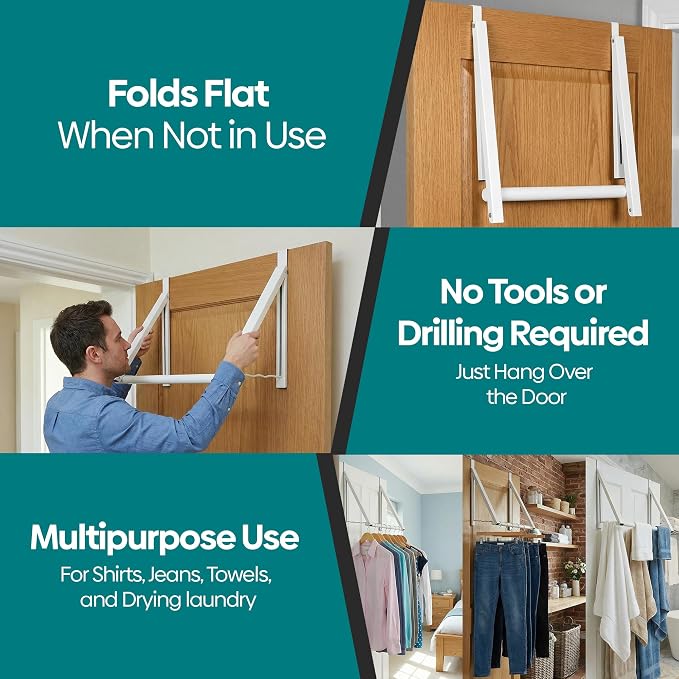 HOLDN’ STORAGE Over The Door Hanger Foldable - Image 6