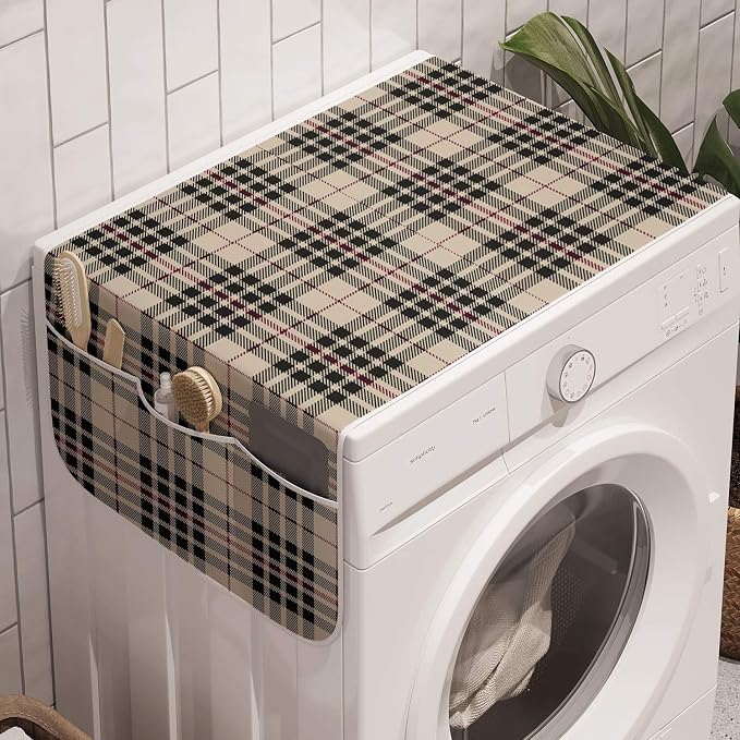 Ambesonne Abstract Washing Machine Organizer, Traditional Tartan Pattern by Ambesonne