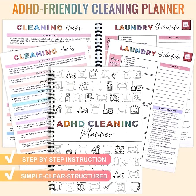 3 Pack Planner Set, Cleaning Schedule and Checklist Organizer Notebook Daily - Image 4