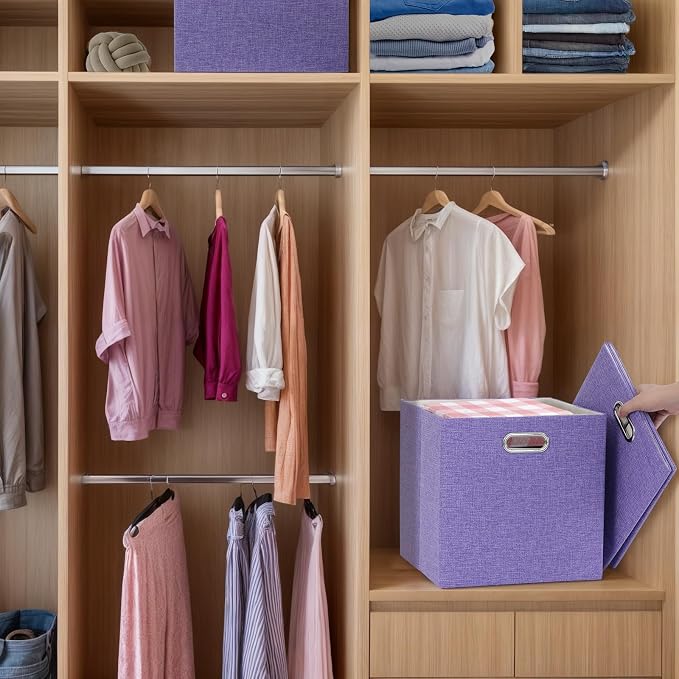 Foldable Cube Storage Bin Organizing Baskets Cubby Boxes Fabric Storage Cubes - Image 7