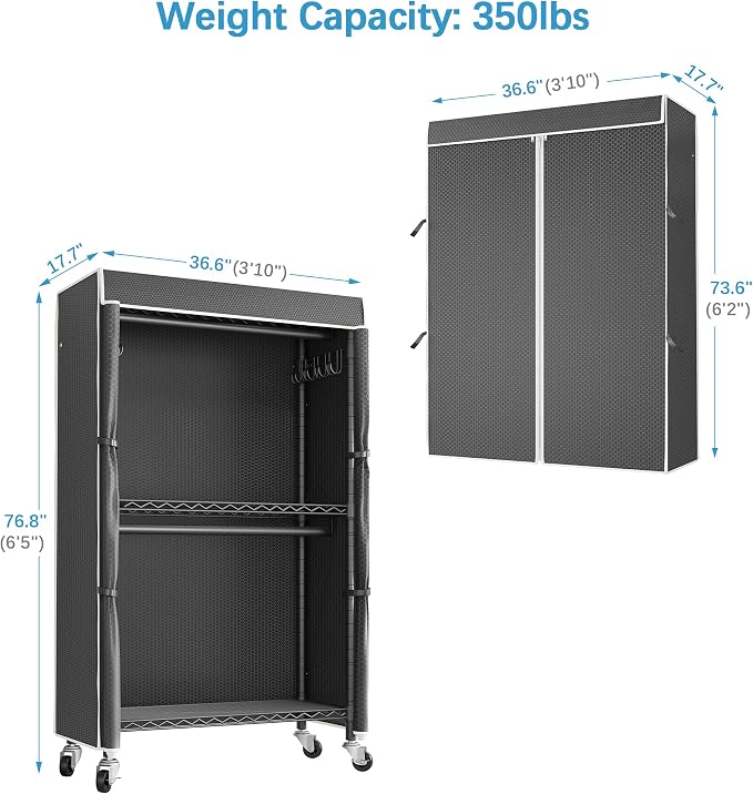 VIPEK R2C Heavy Duty Rolling Garment Rack - Image 7