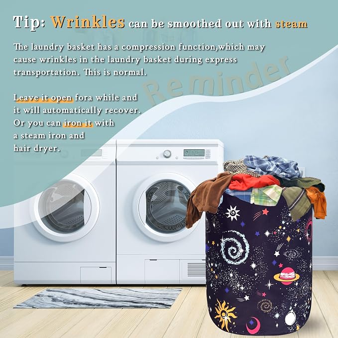 Colorful Galaxy Planet Laundry Basket Foldable Oxford Cloth Starry Sky Laundry - Image 5