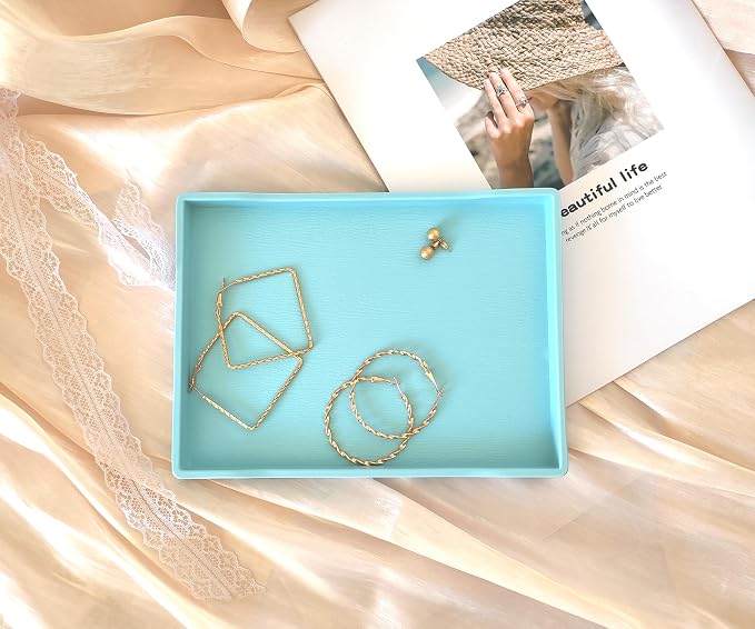 Small Blue Mini Serving Tray for Serving Accessory, Perfume or Display Use. - Image 3