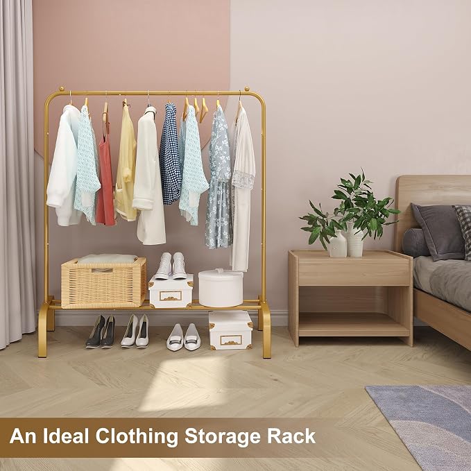 JIUYOTREE Metal 43.3 Inches Garment Rack - Image 2