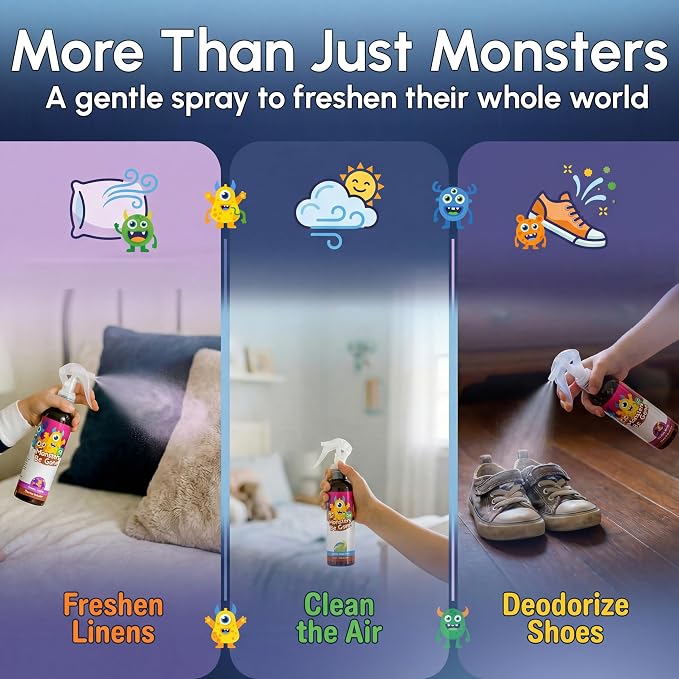 Monsters Be Gone Body and Linen Spray Lavender Odor Neutralizer Natural - Image 7