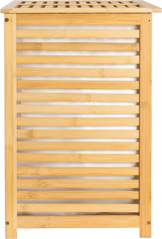 Household Essentials Bamboo and Cotton Double Laundry Sorter - Image 6