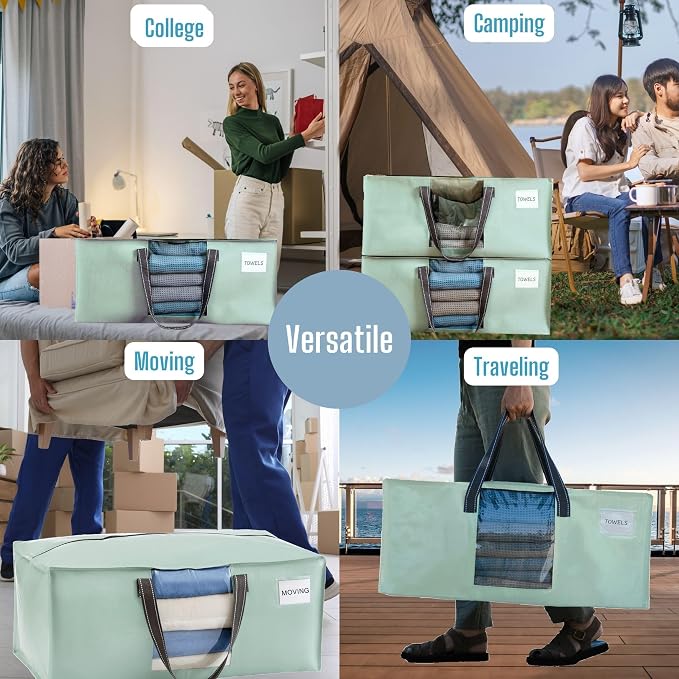 VENO 4 Pack Heavy Duty Moving Bags, Christmas Storage Bins - Image 6