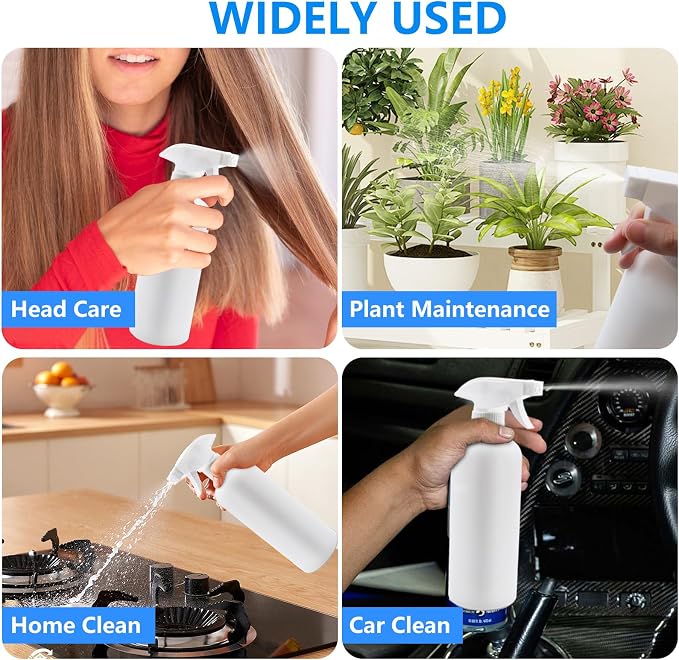 2 Pack of 16.4oz Plastic Spray Bottles – Leak Proof, Adjustable Nozzle - Image 5