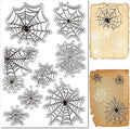 CRASPIRE Web Rubber Stamp Halloween Web Retro Reusable Background Postmark by CRASPIRE