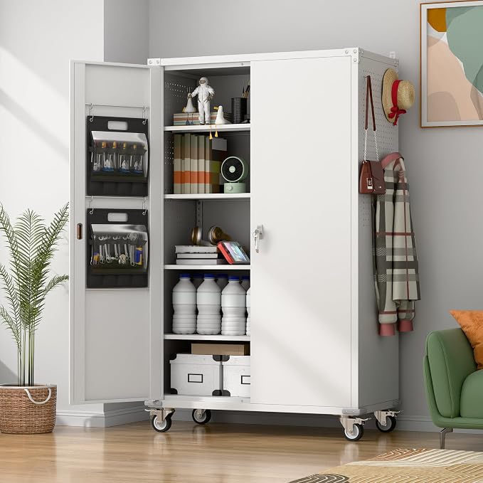 Extra Deep & Wide Metal Garage Storage Cabinet - Image 7