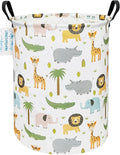 LANGYASHAN Laundry Basket Canvas Fabric Collapsible Organizer Basket by LANGYASHAN