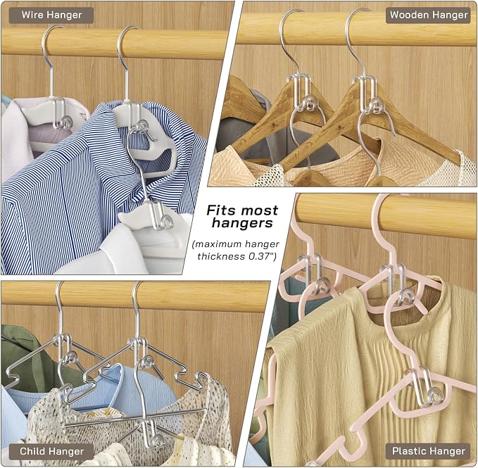 Tinfol 100pc Clear Connector Hooks, Space Saving Hooks - Image 7