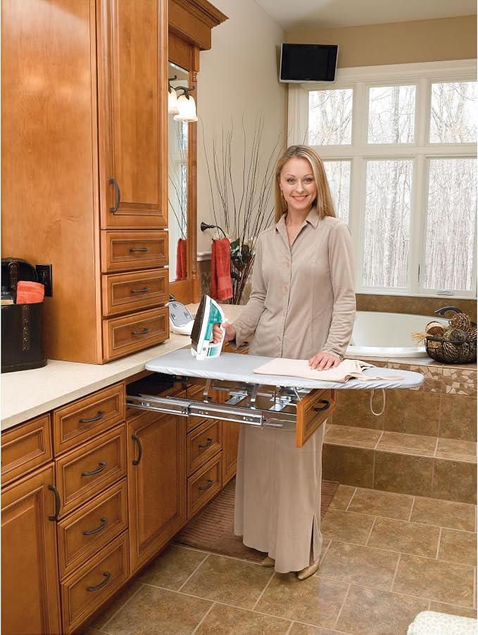 Rev-A-Shelf Pull Out Adjustable Folding Retractable Ironing Board - Image 7