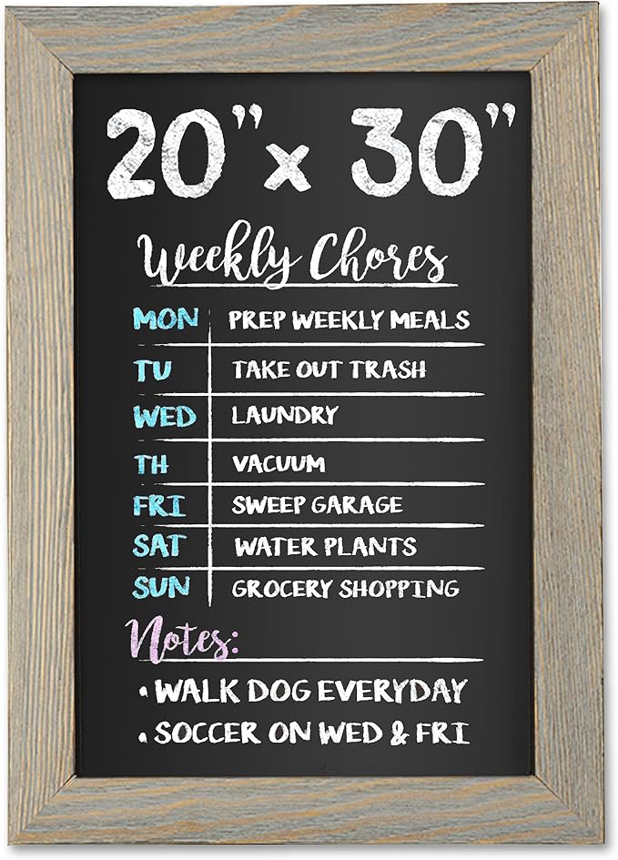 Ilyapa Rustic Wooden Magnetic Kitchen Chalkboard Sign by Ilyapa