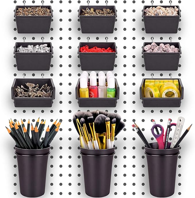 G.CORE 12 Pack Pegboard Bins PegBoard Cups by GCORE