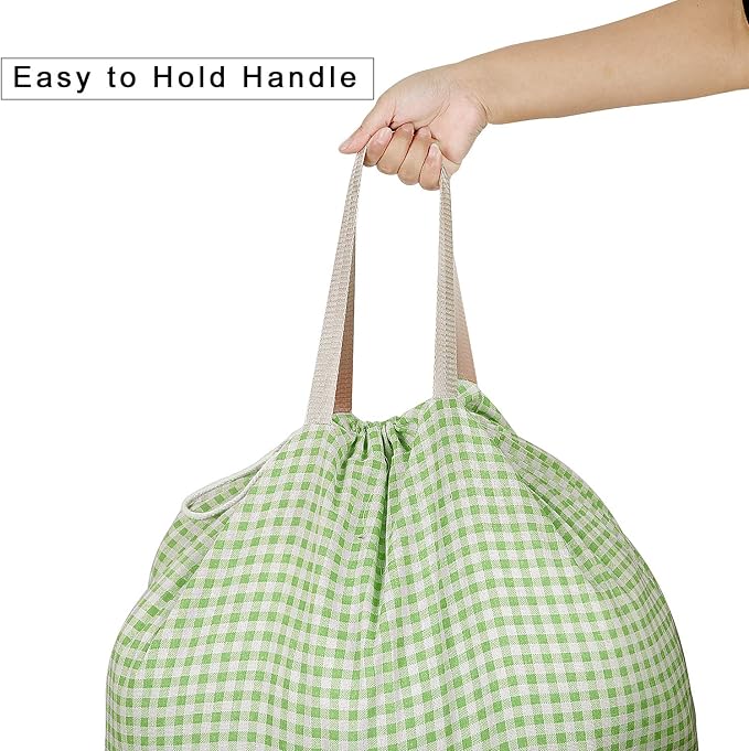 Extra Large Laundry Bag with Drawstring and Handle, Heavy Duty Travel Dirty - Image 3