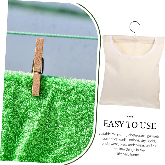 Clothespin Storage Bag for Laundry Clips and Socks Space Saving Hanging - Image 9