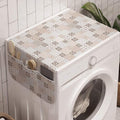 Ambesonne Asian Washing Machine Organizer, Oriental Checkered Pattern Grid by Ambesonne