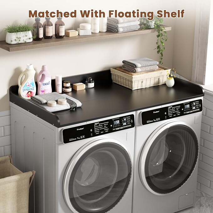 DTK Washer Dryer Countertop, Wood Topper - Image 2