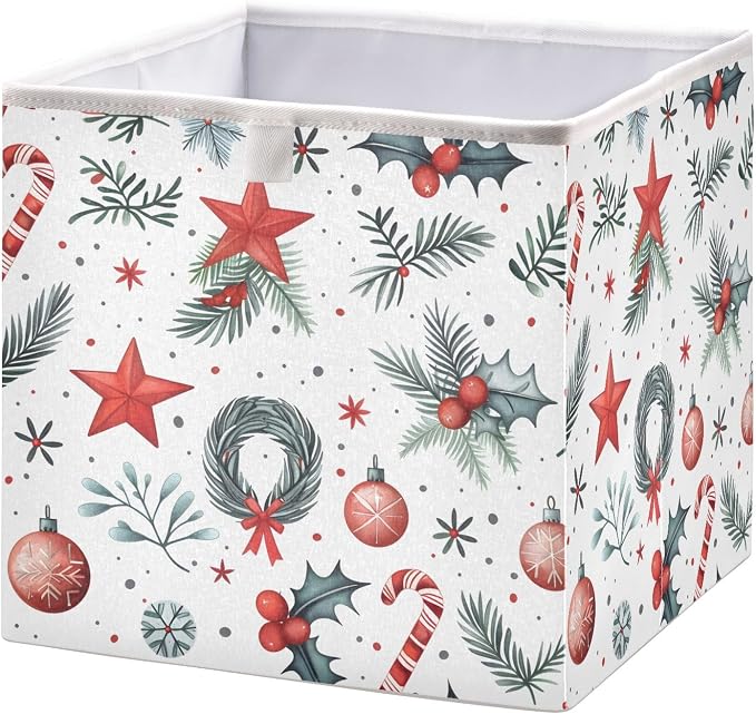 senya Large Storage Bins Tile Black and White Christmas Tile Collapsible by senya