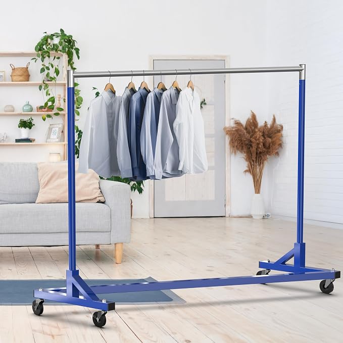 Simple Houseware Industrial Grade Z-Base Garment Rack, 500lb Load - Image 3