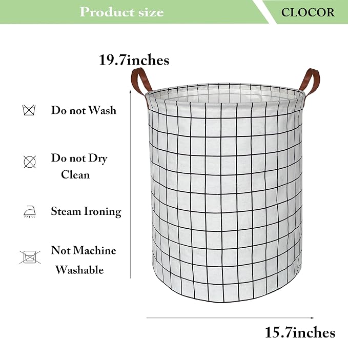 CLOCOR Collapsible Round Laundry Hamper/Large Storage Basket/Toys Bin/Boys and - Image 5