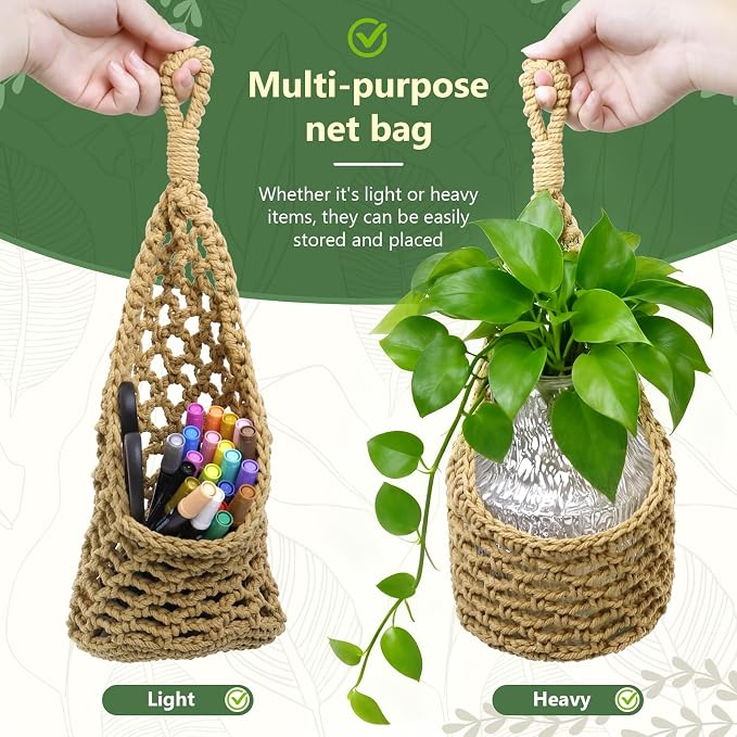 Macrame Wall Plant Hanger, Hanging Planter Basket Holder, Wall Planters - Image 2
