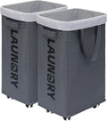 CHICVITA 2-Pack Hamper with Wheels, 75L Large Laundry Baskets with Removable by CHICVITA